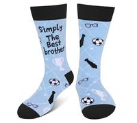 Simply The Best Brother Socks for Men Teenage Boys - Funny Novelty Birthday Graduation Gifts for Step Big Brothers from Sister - Fun Funky Happy Crazy Crew Socks Gift Ideas Christmas Stocking Fillers