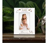 Simply The Best Daddy Personalised White Photo Frame Gift