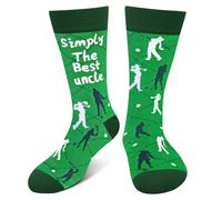 Simply The Best Uncle Socks for Men from Niece Nephew - Funny Novelty Birthday Gifts for Mens Golfer - Fun Funky Golf Accessories Valentines Easter Socks Gift Ideas Christmas Stocking Fillers