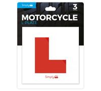 Simply TL3000 Pack of 2, Stick-On/Tie-On Car L-Plates Twin Pack for Learning Drivers, Easy to Attach and Remove, Strong Stick-On Vehicles