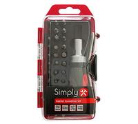 Simply Tools BSCR01 36 in 1 Precision Ratchet Screwdriver Set, Variety Range and Value added Storage Multi-functional Tool , Black