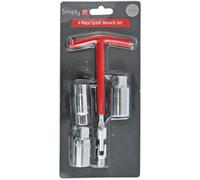 Simply Tools Four Piece Spark Plug Wrench Set 16mm 18mm 21mm T Handle Car Engine Socket Tool
