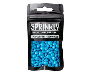 simply topps Coloured Milk Chocolate Beans - 30g or 100g - Cake, Cupcake & Cookie Decoration Sprinkles (Baby Blue, 30g)