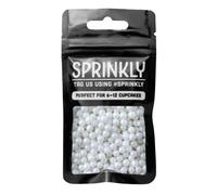 Simply Topps Sugar Dragees Cake & Cupcake Decoration Sprinkles, 6 mm, Glimmer Pearl White, 30G