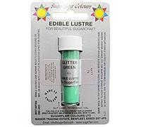 simply topps Sugarflair Edible Lustre GLITTER GREEN Dust for Cake Decorating