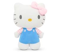 Simply Toys Official Hello Kitty Plush Doll 30cm | Soft Sanrio Licensed Stuffed Toy in Blue Overalls | Collectible Hello Kitty Plushie for Girls, Teens, Kids, Adults & Fans Idea & Room Decor