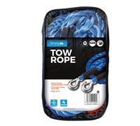 Simply TR2000 Blue Touring Tow Rope - 4 metres Long - Supports up to 2000kg - Dual Spring Snap Hooks - Easy to Fit - Extra Strong Polypropylene Rope