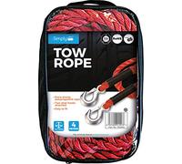 Simply TR2800 Red Touring Tow Rope - 4 Metres long - Supports up to 2800kg - Dual Spring Snap Hooks - Easy to Fit - Extra Strong Polypropylene Rope