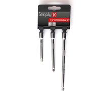 Simply TSET10 3 Piece 1/4” Extension Bar Set - Conveniently Lock Sockets - Extended Reach - Set of 3