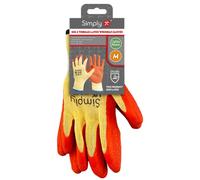 Simply Unisex Lwg001 Latex Wrinkle Gloves, Yellow & Orange, M UK