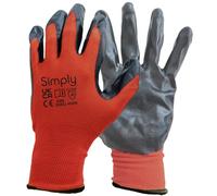 Simply Unisex Ndg003 Protective Gloves, Red & Black, XL UK