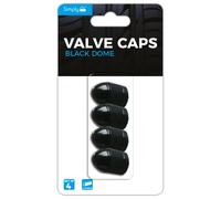 Simply VAL01 Pack of 4 - Black Dome Tyre Valve Caps - Easy Installation