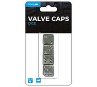 Simply VAL05 Pack of 4 - Chrome Dice Valve Caps - Easy Installation