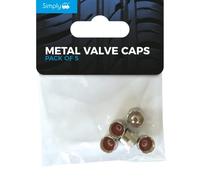 Simply VAL105 Pack of 4 - Brass Valve Caps - Easy Installation