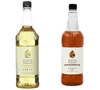 Simply Vanilla Syrup 1 l (Pack of 1) & Ginger Bread Syrup 1 Litre