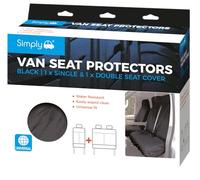 Simply VANSP01 Van Seat Protectors, Black