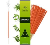 Simply Vedic Citronella Outdoor Patio Incense Sticks (120 Sticks) for Backyard, Travel, Camping| Made with Natural Ingredients, Citronella Oil, Lemongrass & Natural Essential Oils, Free from Chemicals