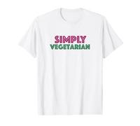 Simply Vegetarian Minimalist Bold Quote Value Graphic T-Shirt