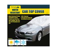 Simply CTC2 Medium Water-Resistant Car Top Cover with Elasticated Secure Fit - Protection Against Frost, Tree Sap, Dust and More - Medium Sized Vehicles, Grey, 260cm x 150cm x 50cm