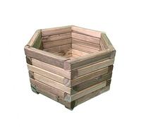 Simply Wood Tanalised Pressure Treated Hexagon Planter - EXTRA LARGE - SALE