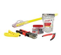 Simply45 ProSeries Cat6/6a UTP Starter Kit - Enhanced Termination with Unshielded Modular Plugs, Tools & Strain Reliefs - 100-Box - S45-PSK6U