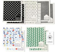 SIMPLYCASA Swedish Dishcloth Sponge Pack of 10, Eco-Friendly 100% Biodegradable Cellulose Sponge Cleaning Cloths, Kitchen Cloths