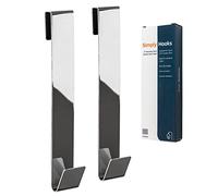 SimplyHooks 8" Shower Door Hooks, Chrome, 2 Pack, Shower Towel Hook, Shower Door Hook for Frameless Glass Shower Door 3/8"(10mm)