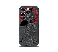 SIMPLYMDRN Gladiator Compatible with iPhone 13 Pro Max Case [Glossy] Shockproof Protective Slim Series for Men Phone Cases 6.3 Inch 2021, Black