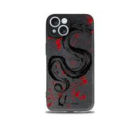 SIMPLYMDRN Slim for iPhone 14 Plus Case - Beast Design - Cool Case for Men - Dragon Art Cover - Slim and Flexible (Dragon X3 Black)