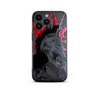 SIMPLYMDRN Slim for iPhone 14 Pro Case - Warrior Design - Cool Case for Men - Fighter Assassin Case - Slim and Flexible (Sp4rtan Black)