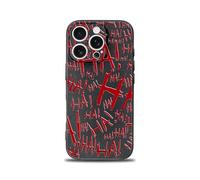 SIMPLYMDRN Slim for iPhone 14 Pro Max - Joker Haha Design - Cool Case for Men - Superhero Villain Designer Cover - Slim and Flexible (Jok5ster Red)