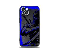 SIMPLYMDRN Slim for iPhone 15 Case - Warrior Design - Cool Case for Men - Fighter Assassin Case - Slim and Flexible (Roninshade Black)