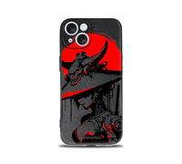 SIMPLYMDRN Slim for iPhone 15 Plus Case - Warrior Design - Cool Case for Men - Fighter Assassin Case - Slim and Flexible (Kunoichi Black)