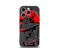 SIMPLYMDRN Slim for iPhone 15 Pro Case - Warrior Design - Cool Case for Men - Fighter Assassin Case - Slim and Flexible (Kunoichi Black)