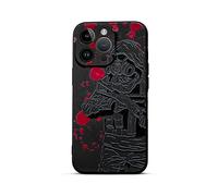 SIMPLYMDRN Slim for iPhone 15 Pro Case - Warrior Design - Cool Case for Men - Fighter Assassin Case - Slim and Flexible (Corporal Black)
