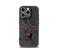 SIMPLYMDRN Slim for iPhone 15 Pro Max Case - Liberty Design - Cool Case for Men - Slim and Flexible (Land of The Free Black)