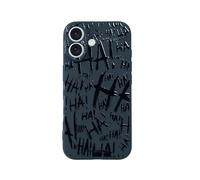 SIMPLYMDRN Slim for iPhone 16 Case - Joker Haha Design - Cool Case for Men - Superhero Villain Designer Cover - Slim and Flexible (Jokester Black)