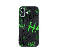 SIMPLYMDRN Slim for iPhone 16 Case - Joker Haha Design - Cool Case for Men - Superhero Villain Designer Cover - Slim and Flexible (Jok3ster Green)