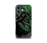 SIMPLYMDRN Slim for iPhone 16 Case - Warrior Design - Cool Case for Men - Fighter Assassin Case - Slim and Flexible (Jade Black)