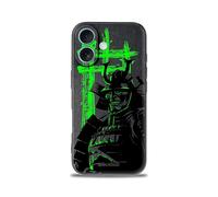SIMPLYMDRN Slim for iPhone 16 Plus Case - Warrior Design - Cool Case for Men - Fighter Assassin Case - Slim and Flexible (Shoghost Black)