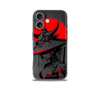 SIMPLYMDRN Slim for iPhone 16 Plus Case - Warrior Design - Cool Case for Men - Fighter Assassin Case - Slim and Flexible (Kunoichi Black)