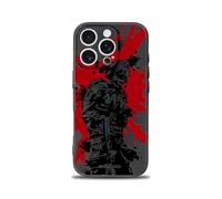 SIMPLYMDRN Slim for iPhone 16 Pro Case - Warrior Design - Cool Case for Men - Fighter Assassin Case - Slim and Flexible (Merciless Black)