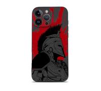 SIMPLYMDRN Slim for iPhone 16 Pro Case - Warrior Design - Cool Case for Men - Fighter Assassin Case - Slim and Flexible (Sp4rtan Black)