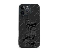 SIMPLYMDRN Slim for iPhone 16 Pro Max Case - Warrior Design - Cool Case for Men - Fighter Assassin Case - Slim and Flexible (Ronin Black)