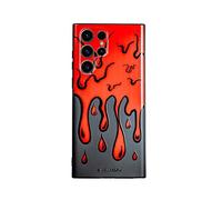 SIMPLYMDRN Slim for Samsung S22 Ultra Case - Drip Design - Cool Case for Men - Street Artwork Case - Slim and Flexible (Drippy Slim Black)