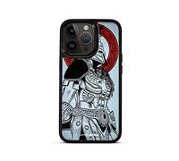 SIMPLYMDRN Tough for iPhone 14 Pro Case - Warrior Design - Cool Case for Men - Fighter Assassin Case - Tough and Flexible (Gladiator Tough Black)