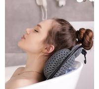 SimplySerene Luxury Bath Pillow for Head, Neck & Back Support - 4D Air Mesh Technology, 6 Suction Cups for Bathtubs, Hot Tubs, Jacuzzis & Home Spas - Fits All Bathtubs, Spa-Quality Comfort