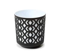 SimplyTheBest Flowerpot | Ø 14 cm H 15cm | Balcony Garden Container Bucket | Two parts | Organizer box decor | Mix! Match! Play! (Black + White)