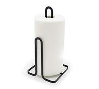 simplywire - Black Kitchen Roll Holder - Modern Flat Wire Paper Towel Holder Stand - Free Standing Countertop Organizer - Rust-Resistant Matte Black Steel - Fits Standard & Jumbo Rolls