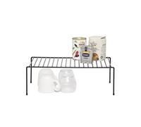 simplywire - Kitchen Cupboard Organiser - Food Tin & Mug Storage Shelves - Black Plastic Coated Steel